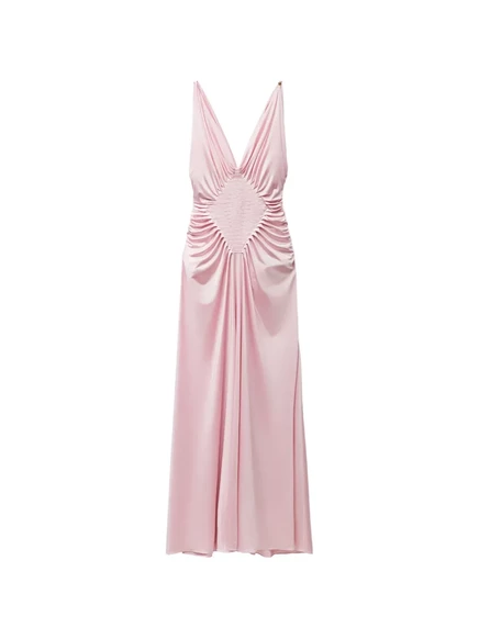 Женское платье Versace драпированное, розовое