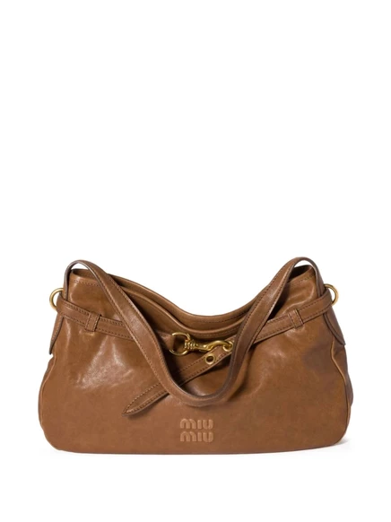 Сумка через плечо Miu Miu Aventure с большим наплечным карманом brown