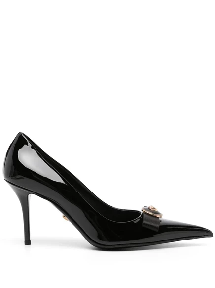 Женские туфли-лодочки Versace Gianni Ribbon 85 мм, черные