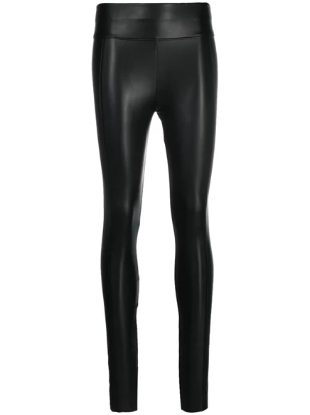 Женские леггинсы Wolford из искусственной кожи, черные