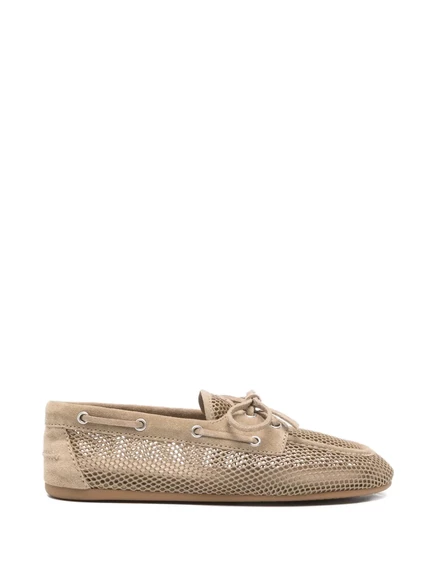 Женские топсайдеры Miu Miu из кожи, коричневые