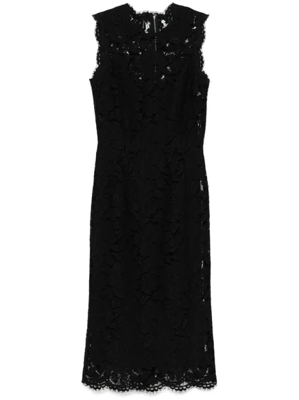Женское платье Dolce & Gabbana DNA миди, кружевное, черное