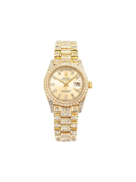Мужские часы Rolex Day‑Date President 36 мм, 18K золото с бриллиантами, золотые