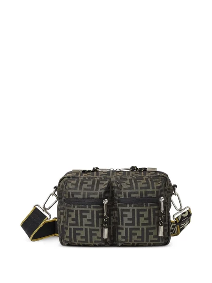 Мужская сумка-кроссбоди Fendi FF Zucca, коричневая