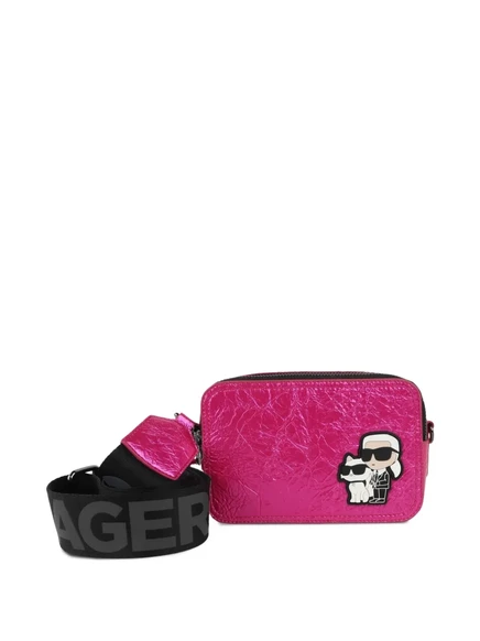 Детская кожаная сумка на плечо Karl Lagerfeld Kids, розовая