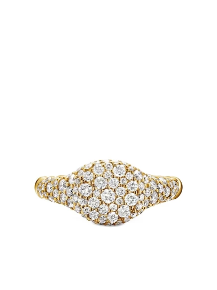 Женское кольцо David Yurman Petite Pavé 7 мм, 18 карат