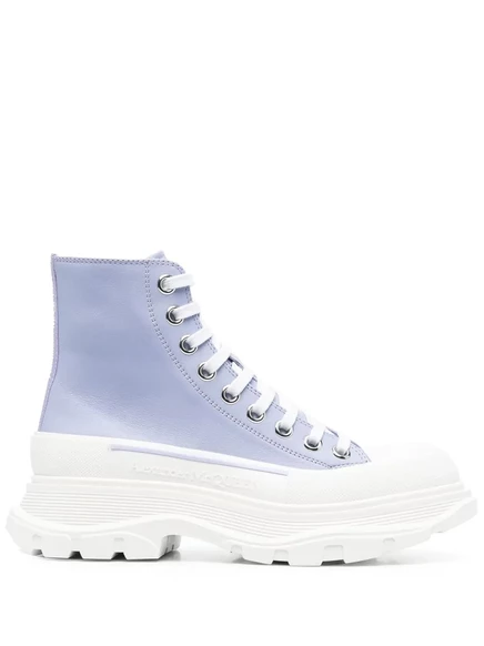 Гладкие кроссовки Alexander McQueen Tread purple