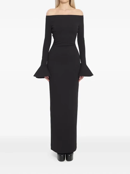 Макси-платье Solace London Anica с расклешенными манжетами black