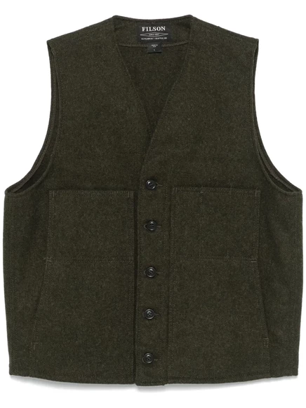 Мужской жилет Filson Mackinaw из шерсти, оливковый