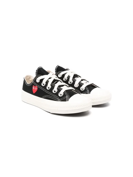 Детские кроссовки Comme Des Garçons Play с принтом в виде сердечек black