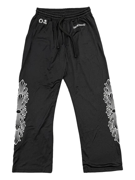 Мужские разминочные штаны Chrome Hearts из сетки, черные