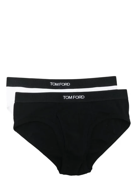 Мужские трусы‑брифы Tom Ford с логотипом, белые