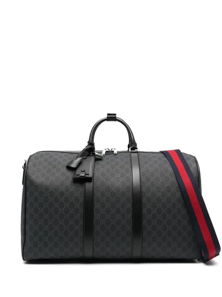 Мужская дорожная сумка Gucci GG Supreme, черно-серая