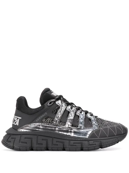 Кроссовки Versace Trigreca с низким берцем black