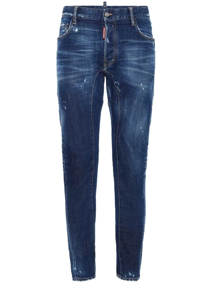 Джинсы-скинни из стрейч-хлопка DSQUARED2 blue