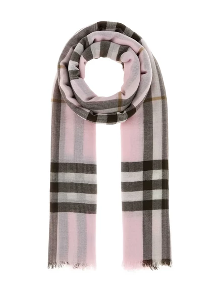 Шарф Burberry в клетку, розовый