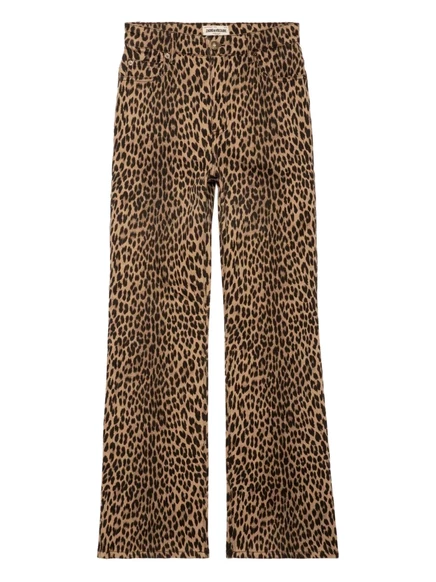 Женские брюки Zadig & Voltaire леопардовые, бежевые
