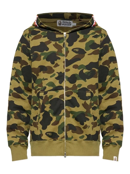 Толстовка с капюшоном BATHING APE® 1st Camo shark green
