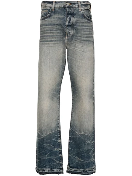 Джинсы с прямыми штанинами AMIRI с отстегивающимся низом blue