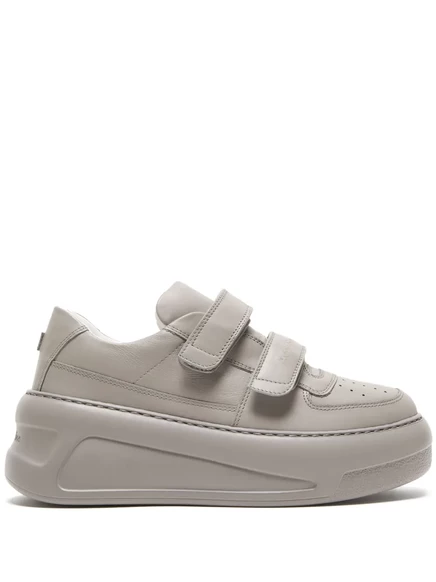 Кожаные кроссовки на платформе Acne Studios grey