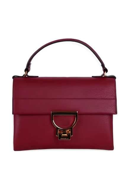 Мини-кожаная сумка-тоут Coccinelle Arlettis red