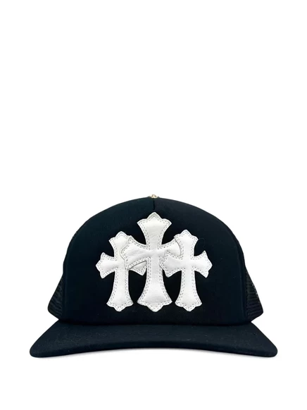 Мужская кепка Chrome Hearts Cemetary Cross CH Trucker, черная