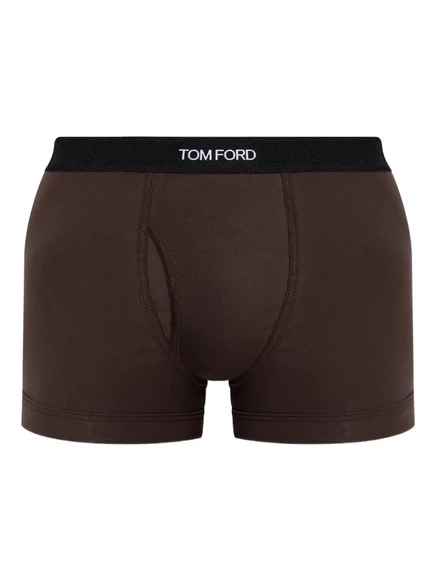Мужские боксеры Tom Ford с логотипом на поясе, коричневые