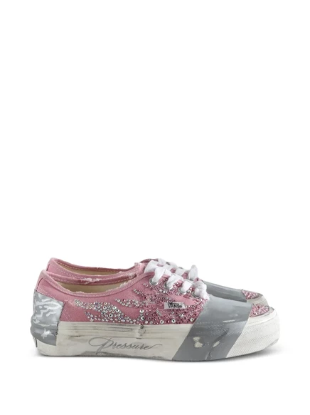 Унисекс кроссовки Vans Authentic 44 с декором, розовые