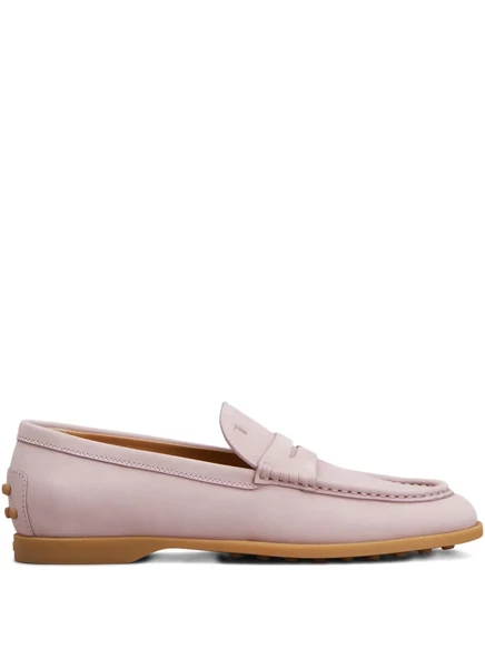 Женские лоферы Tod's из нубука, розовые