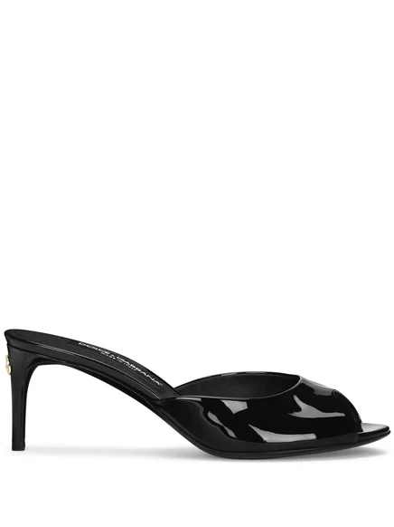 Мюли из лакированной кожи Dolce & Gabbana 60 мм black