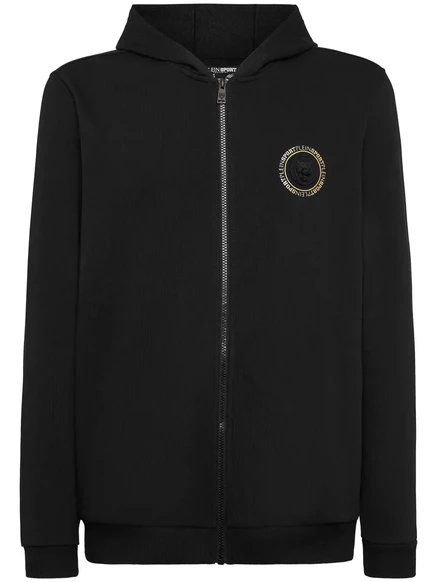 Спортивная тигровая толстовка с капюшоном Plein black