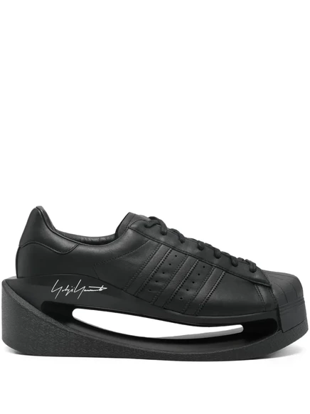 Кожаные кроссовки на платформе Y-3 black
