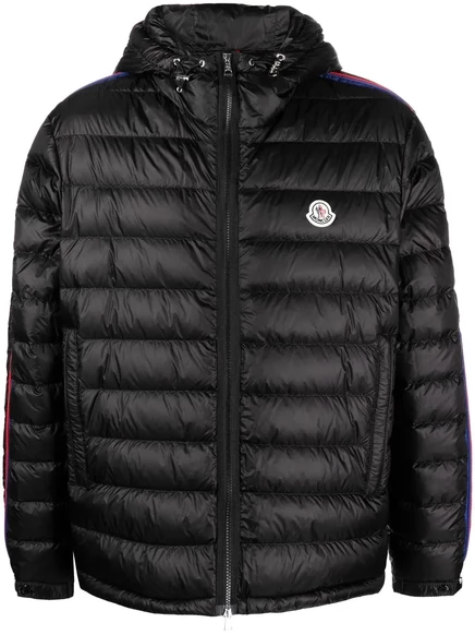 Пуховик с нашивкой с логотипом Moncler Agout black