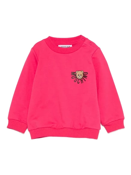 Детская толстовка Moschino Kids с мишкой, розовая