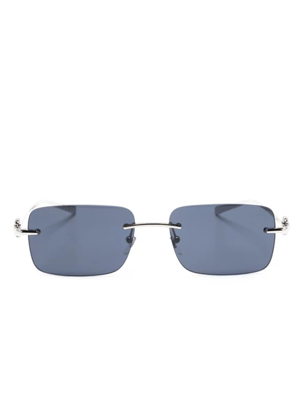 Солнцезащитные очки в прямоугольной оправе Gucci Eyewear silver