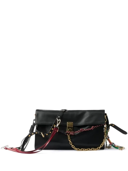 Большая мягкая сумка через плечо от Prada black