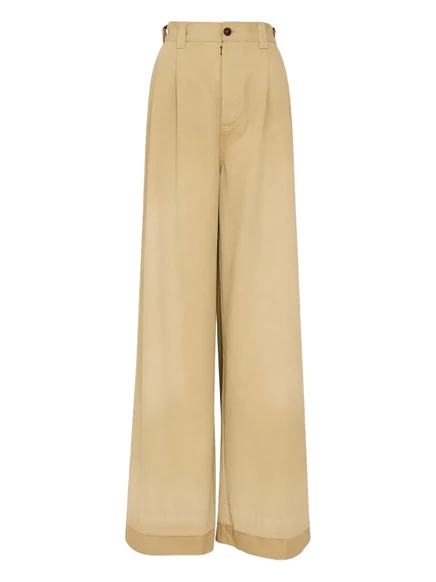 Брюки Maison Margiela с широкими штанинами, сшитые на заказ neutrals