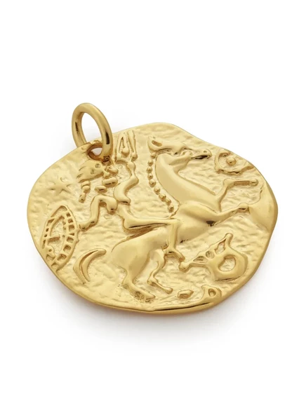 Женская подвеска Monica Vinader Goddess Coin, золотистая