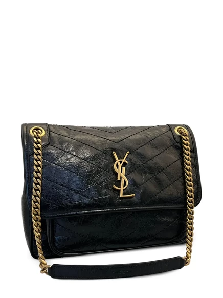 Сумка через плечо с шевронной цепочкой Saint Laurent Niki