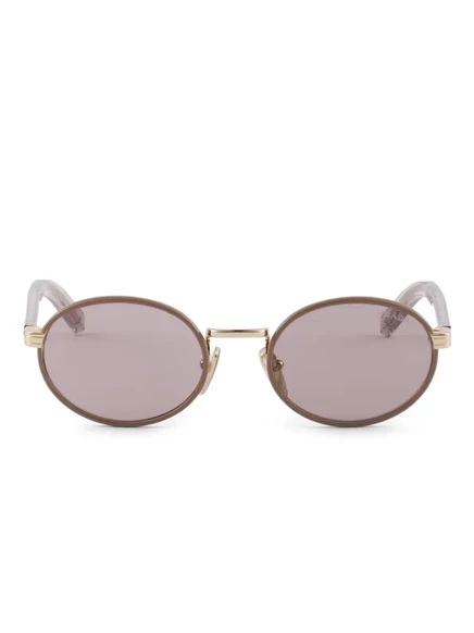 Солнцезащитные очки в круглой оправе Prada Eyewear neutrals