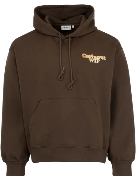 Мужское худи Carhartt WIP Logo, коричневое