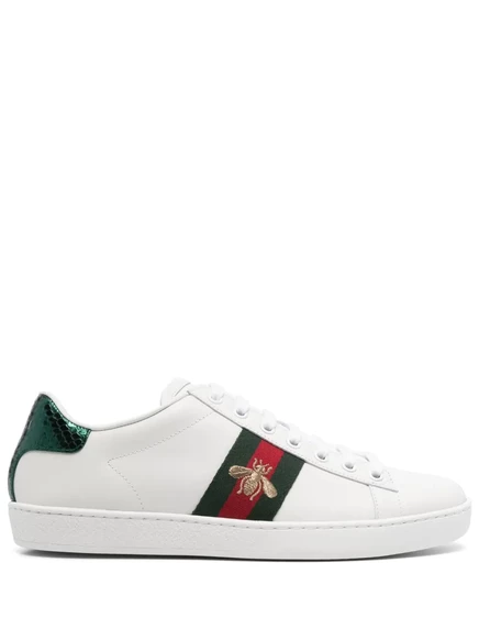 Женские кеды Gucci Ace кожаные, белые