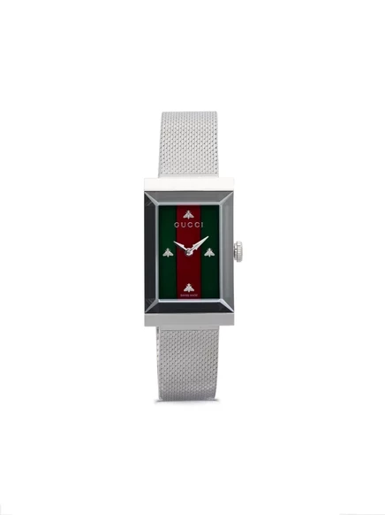 Мужские часы Gucci G-Frame 21 мм из стали, зелено-красные