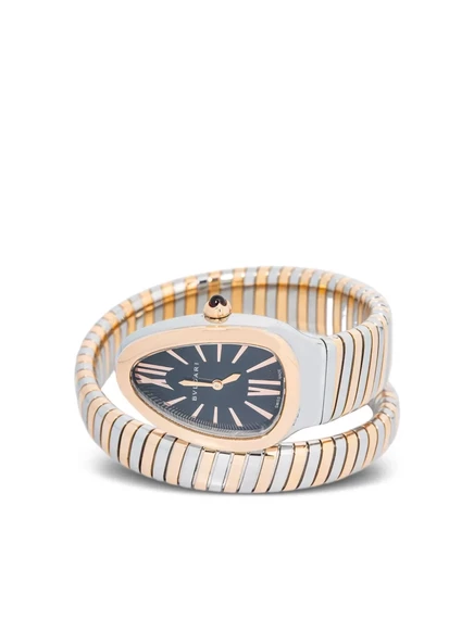 Женские часы Bvlgari Serpenti 35 мм, розовое золото, черный