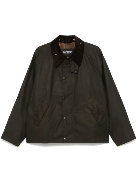 Мужская восковая куртка Barbour OS Transport, зеленая