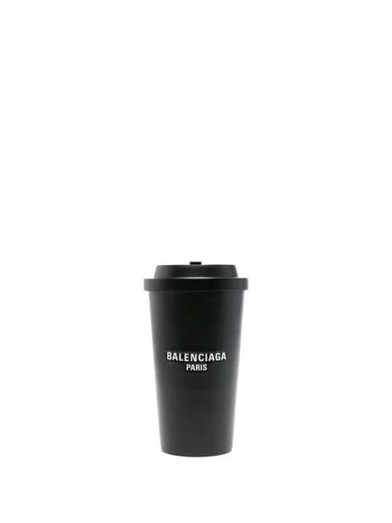 Женский клатч Balenciaga 9AM Coffee Cup из кожи, черный