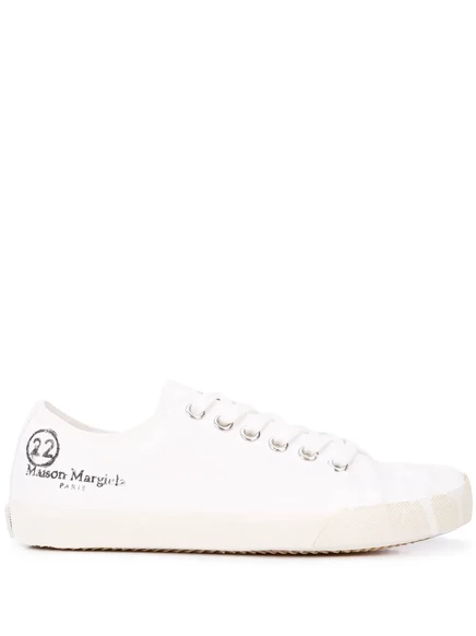 Кроссовки Maison Margiela Tabi, забрызганные краской white