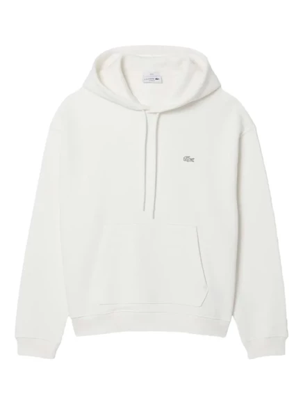 Женское худи Lacoste с вышитым логотипом, белое