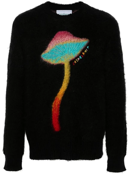 Мужской свитер Casablanca Rainbow Mushroom, черный