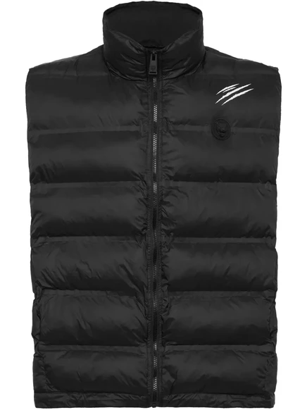 Спортивный жилет с двусторонней подкладкой из ткани Plein Sport black